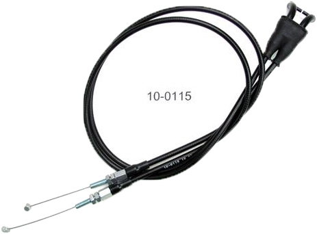 MOTION PRO BLACK VINYL THROTTLE PUSH-PULL CABLE SET - 10-0115